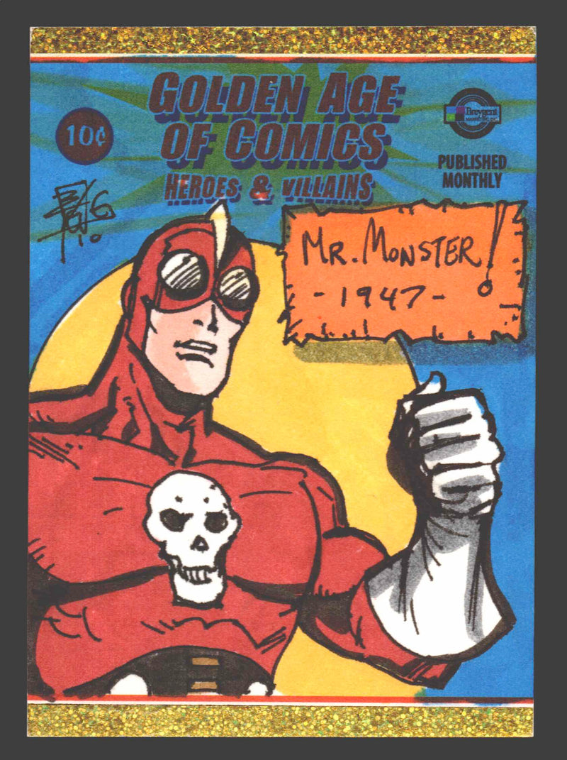 Golden Age of Comics Heroes & Villains Artist Sketch Card Breygent by Brian Kong - TvMovieCards.com
