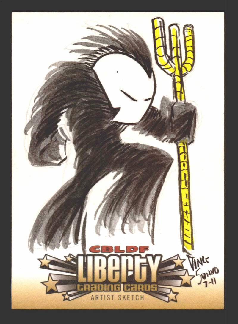 2011 Cryptozoic CBLDF Liberty Artist Sketch Card by Vince Sunico   - TvMovieCards.com