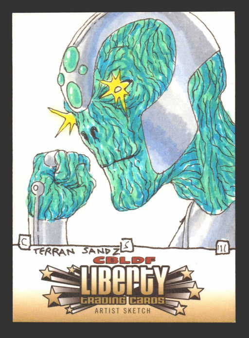 2011 Cryptozoic CBLDF Liberty Artist Sketch Card TERRAN SANDZ by Chip Skelton   - TvMovieCards.com