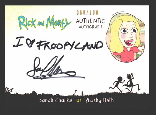 2019 Rick and Morty Season 2 SC-PB Sarah Chalke as Plushy Beth Autograph Card   - TvMovieCards.com