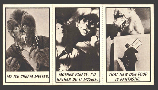 1963 Monster Laffs Midgees Trading Card Panel of 3 Cards #56 #16 #3 - TvMovieCards.com