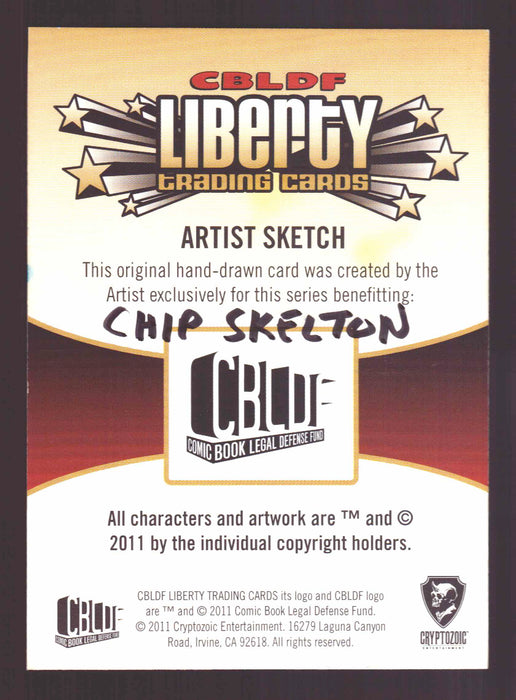 2011 Cryptozoic CBLDF Liberty Artist Sketch Card TERRAN SANDZ by Chip Skelton   - TvMovieCards.com