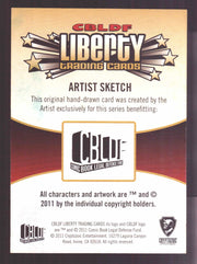 2011 CBLDF Comic Book Legal Defense Fund Liberty Artist Sketch Trading Card - TvMovieCards.com
