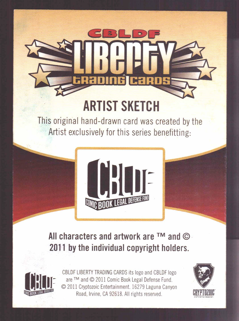 2011 CBLDF Comic Book Legal Defense Fund Liberty Artist Sketch Trading Card - TvMovieCards.com