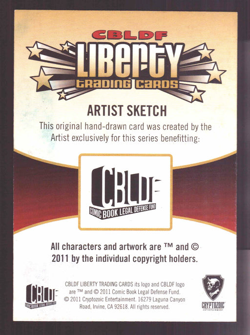 2011 CBLDF Comic Book Legal Defense Fund Liberty Artist Sketch Trading Card - TvMovieCards.com