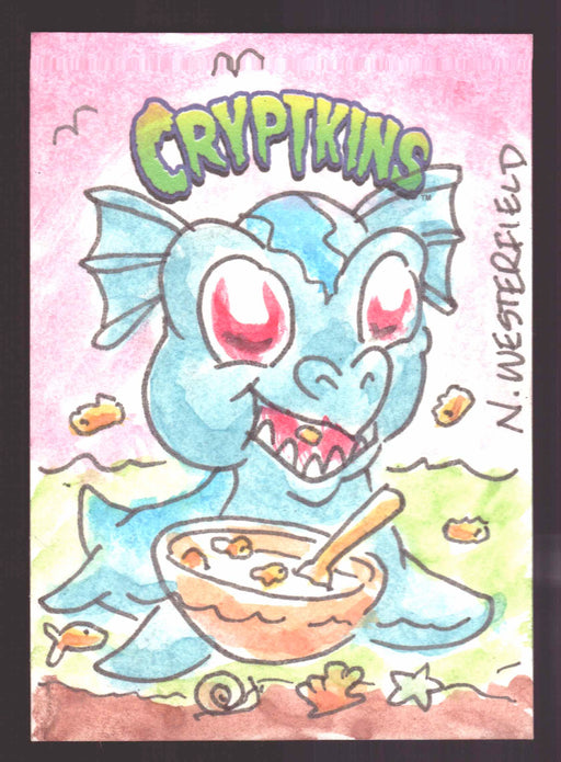 2018 Cryptkins Sketch Trading Card by Niall Westerfield Convention Exclusive Cryptozoic - TvMovieCards.com