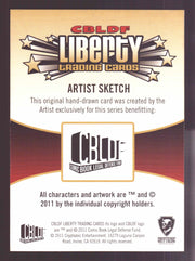 2011 Cryptozoic CBLDF Liberty Artist Sketch Card by Vince Sunico - TvMovieCards.com