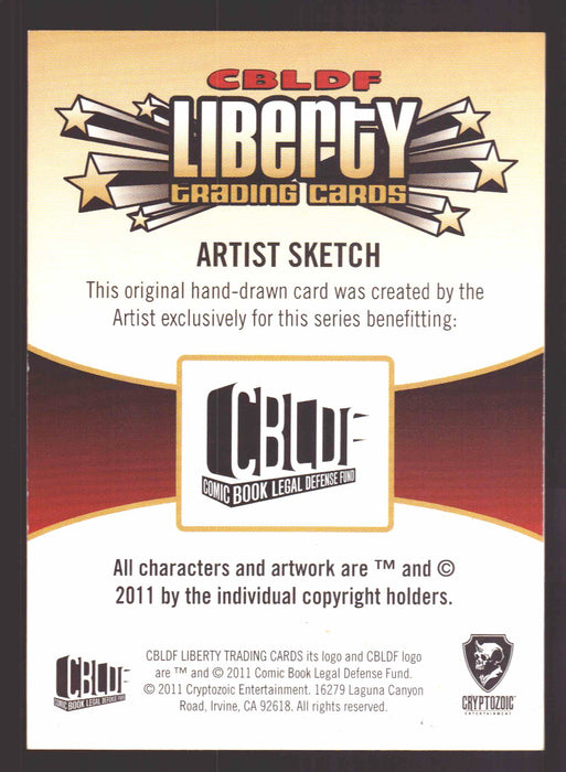 2011 Cryptozoic CBLDF Liberty Artist Sketch Card by Wilson Ramos Jr   - TvMovieCards.com