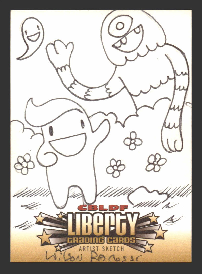2011 CBLDF Liberty Artist Sketch Trading Card by Wilson Ramos Jr   - TvMovieCards.com