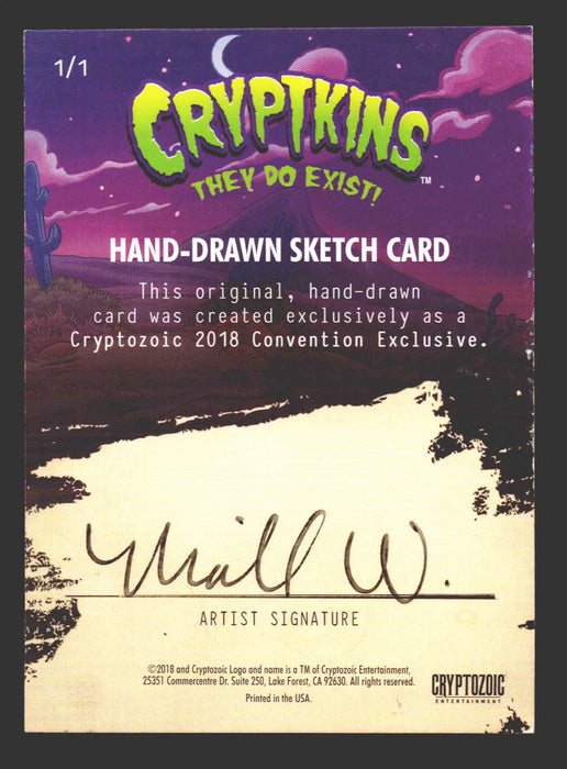 2018 Crypt kins Sketch Trading Card by Niall Westerfield Convention Exclusive - TvMovieCards.com