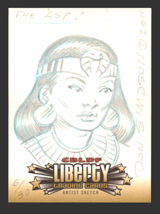 2011 Cryptozoic CBLDF Liberty Artist Sketch Trading Card by Don Simpson - TvMovieCards.com