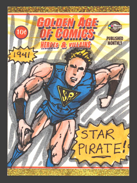 Golden Age of Comics Heroes & Villains Artist Sketch Card Breygent by Brian Kong - TvMovieCards.com