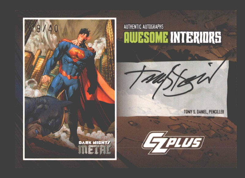 2024 CZX Dark Nights Metal Artist Autograph Card BTDEV-TSD Tony S. Daniel - TvMovieCards.com
