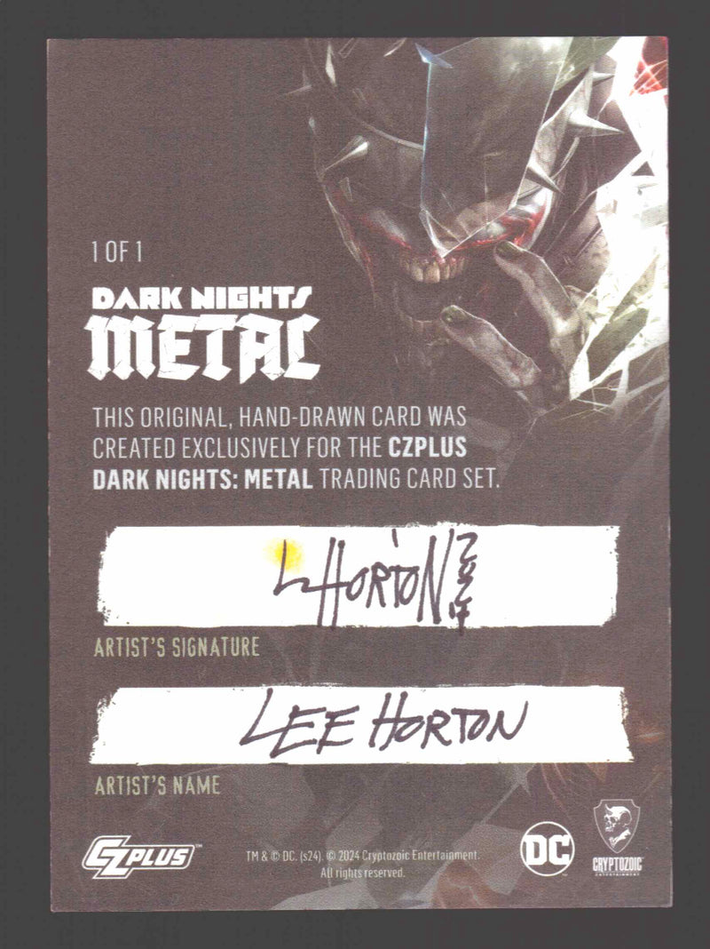 2024 CZX Dark Nights Metal Artist Sketch Trading Card by Lee Horton - TvMovieCards.com