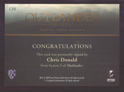 Outlander Season 5 Chris Donald as Phillip Wylie CH Autograph Card - TvMovieCards.com