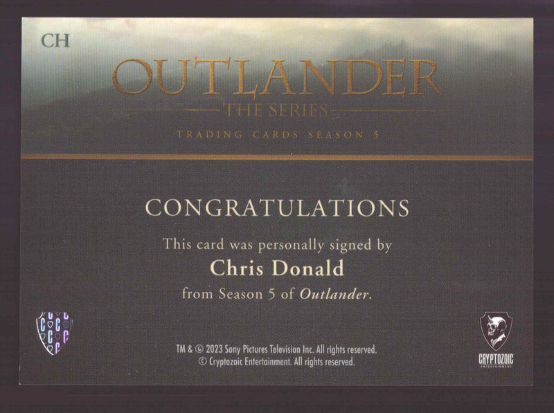 Outlander Season 5 Chris Donald as Phillip Wylie CH Autograph Card - TvMovieCards.com