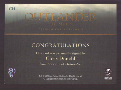 Outlander Season 5 Chris Donald as Phillip Wylie CH Autograph Card - TvMovieCards.com