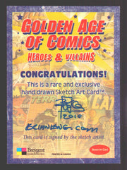 Golden Age of Comics Heroes & Villains Artist Sketch Card Breygent by Brian Kong - TvMovieCards.com