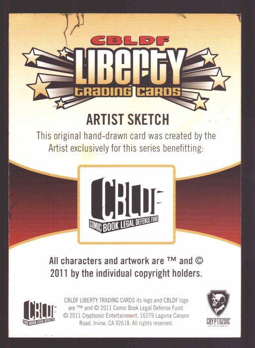 2011 CBLDF Comic Book Legal Defense Fund Liberty Artist Sketch Trading Card   - TvMovieCards.com