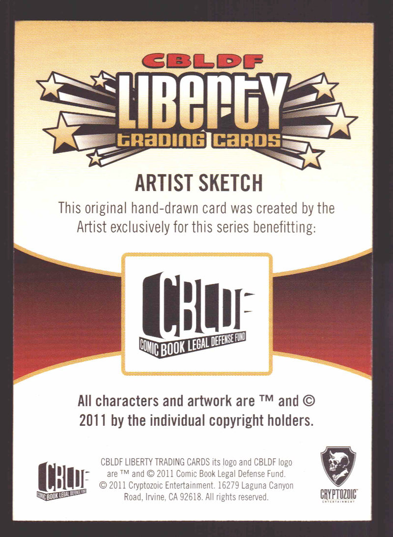 2011 CBLDF Comic Book Legal Defense Fund Liberty Artist Sketch Trading Card   - TvMovieCards.com