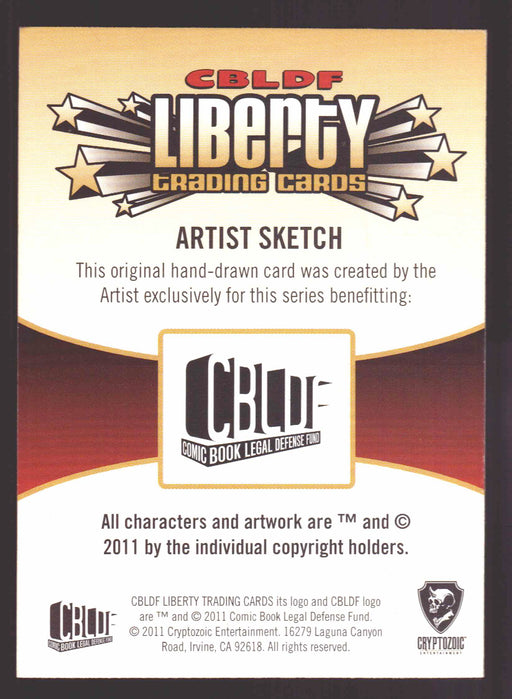 2011 CBLDF Comic Book Legal Defense Fund Liberty Artist Sketch Trading Card   - TvMovieCards.com