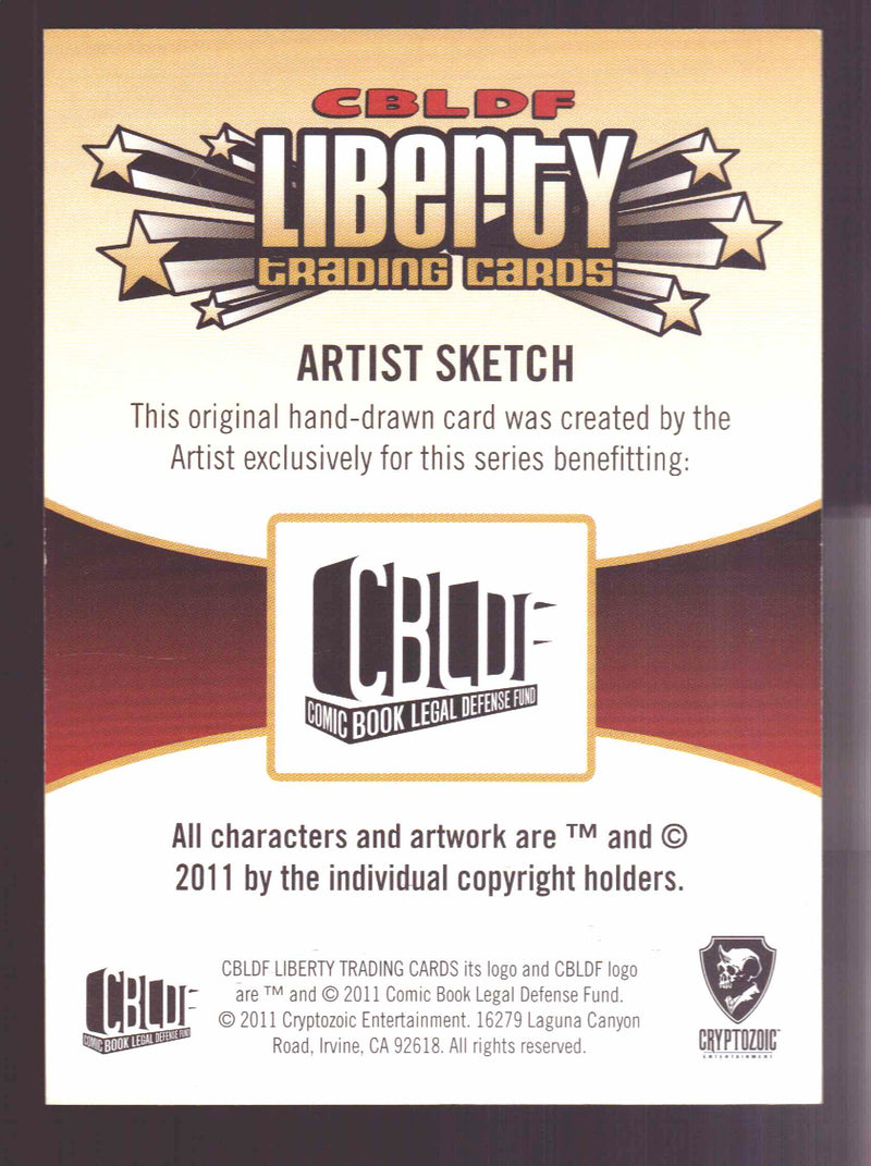 2011 Cryptozoic CBLDF Liberty Artist Sketch Trading Card by Don Simpson - TvMovieCards.com