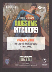 2024 CZX Dark Nights Metal Artist Autograph Card BTDEV-TSD Tony S. Daniel - TvMovieCards.com