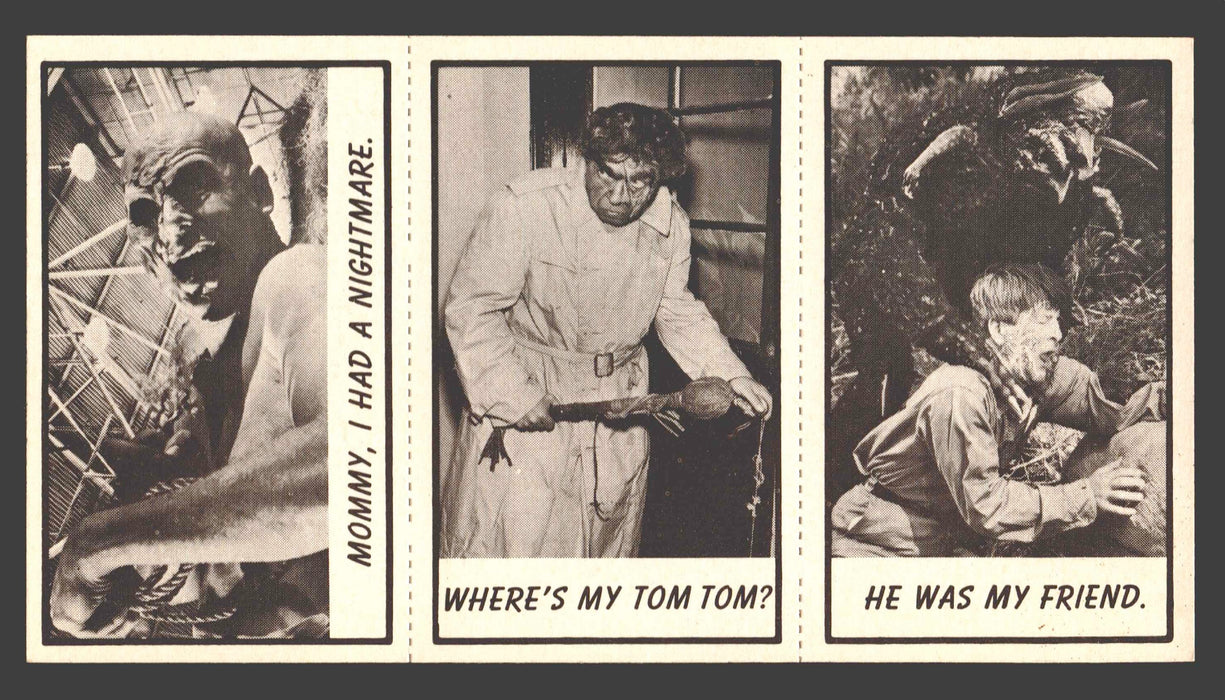 1963 Monster Laffs Midgees Trading Card Panel of 3 Cards #75 #83 #34 - TvMovieCards.com