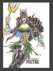 2024 CZX Dark Nights Metal Artist Sketch Trading Card by Ramsey "Raz" Sibaja Jok - TvMovieCards.com