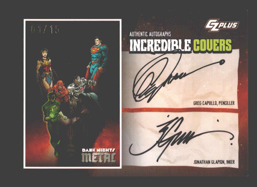 2024 CZX Dark Nights Metal Dual Autograph Card Greg Capullo / Jonathan Glapion - TvMovieCards.com