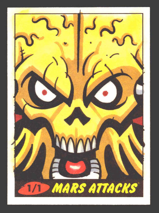 2012 Mars Attacks Heritage Artist Autograph Sketch Trading Card 1/1 Jason Goad