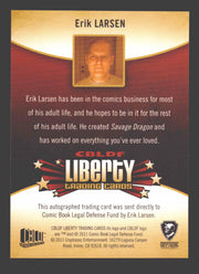 2011 Cryptozoic CBLDF Liberty Artist Erik Larsen Autograph Card - TvMovieCards.com