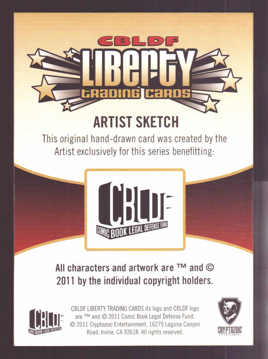2011 Cryptozoic CBLDF Liberty Artist Sketch Card by Vince Sunico - TvMovieCards.com