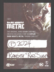 2024 CZX Dark Nights Metal Artist Sketch Trading Card by Ramsey "Raz" Sibaja Jok - TvMovieCards.com