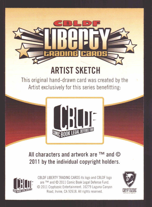 2011 CBLDF Comic Book Legal Defense Fund Liberty Artist Sketch Trading Card   - TvMovieCards.com