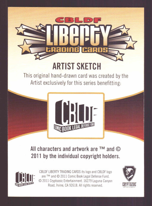 2011 Cryptozoic CBLDF Liberty Artist Sketch Card by Mike Richardson   - TvMovieCards.com