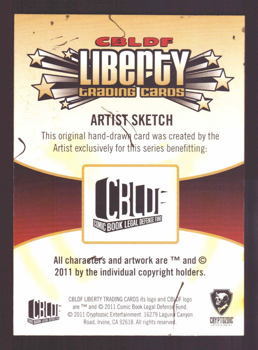 2011 CBLDF Comic Book Legal Defense Fund Liberty Artist Sketch Trading Card   - TvMovieCards.com