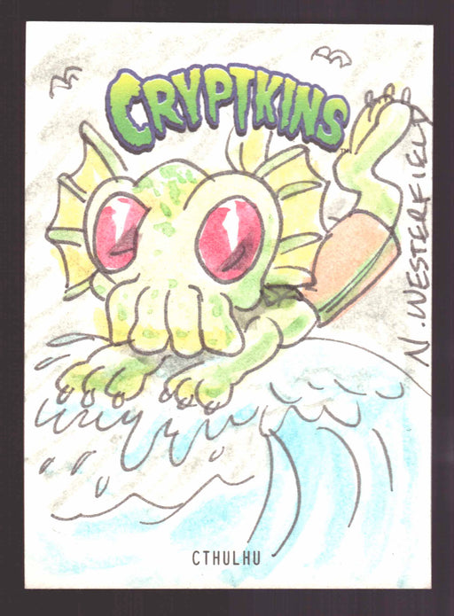 2018 Cryptkins Sketch Trading Card by Niall Westerfield Convention Exclusive Cryptozoic - TvMovieCards.com