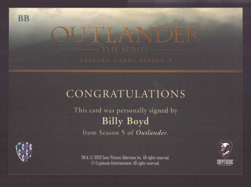 Outlander Season 5 Billy Boyd as Gerald Forbes BB Autograph Card - TvMovieCards.com