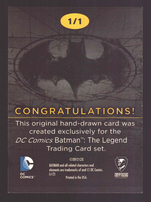 DC Comics Batman: The Legend 2013 Cryptozoic Sketch Card by Diana Greenhalgh - TvMovieCards.com