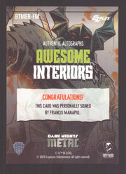 2024 CZX Dark Nights Metal Artist Autograph Card BTMER-FM Francis Manapul - TvMovieCards.com