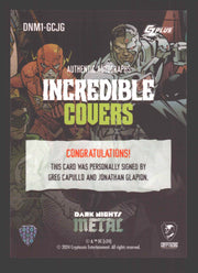 2024 CZX Dark Nights Metal Dual Autograph Card Greg Capullo / Jonathan Glapion - TvMovieCards.com