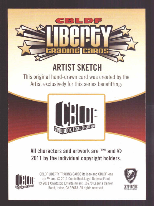 2011 CBLDF Comic Book Legal Defense Fund Liberty Artist Sketch Trading Card - TvMovieCards.com