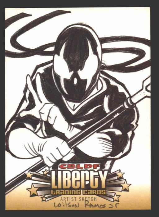 2011 Cryptozoic CBLDF Liberty Artist Sketch Card by Wilson Ramos Jr   - TvMovieCards.com