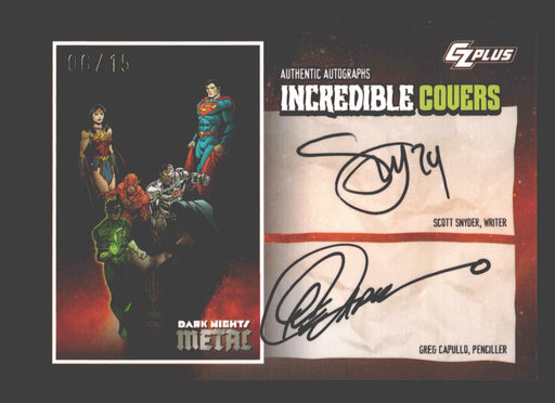 2024 CZX Dark Nights Metal Dual Autograph Card Scott Snyder / Greg Capullo - TvMovieCards.com