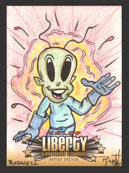 2011 Cryptozoic CBLDF Liberty Artist Sketch Trading Card Bone by Rusty Gilligan - TvMovieCards.com