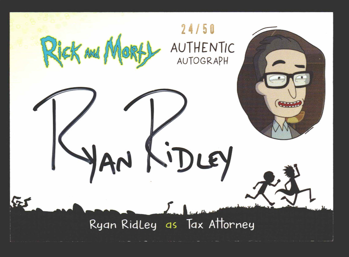 2019 Rick and Morty Season 2 RR-TA Ryan Ridley as Tax Attorney Autogra ...