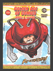 Golden Age of Comics Heroes & Villains Artist Sketch Card Breygent by Jon Hughes - TvMovieCards.com