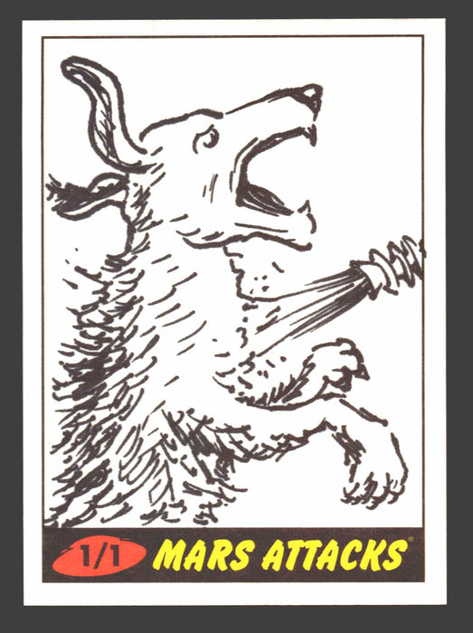 2012 Mars Attacks Heritage Artist Autograph Sketch Trading Card 1/1 Neil Camera