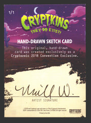 2018 Crypt kins Sketch Trading Card by Niall Westerfield Convention Exclusive - TvMovieCards.com